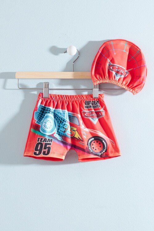 Erkek Çocuk Araba Baskılı Mayo ve Bone 14482