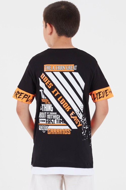 Erkek Çocuk Arkası Baskılı Tshirt 9-13 Yaş 14022