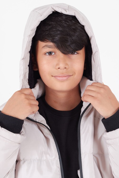 Erkek Çocuk Mont BLN Dream Baskılı Kapşonlu Şişme Mont 14541