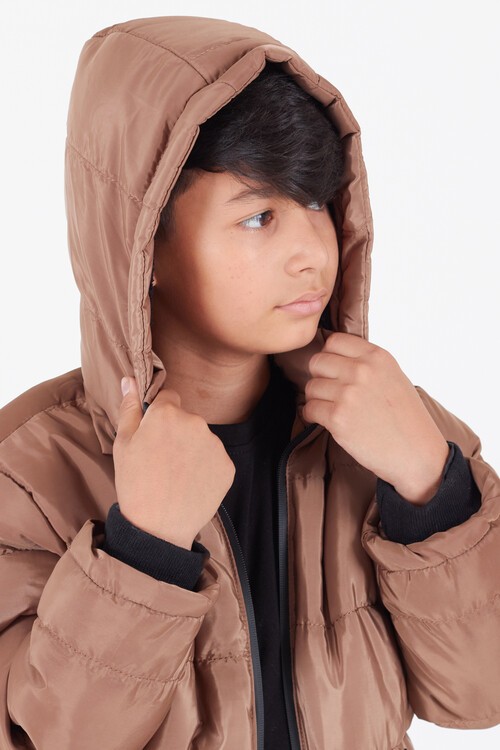 Erkek Çocuk Mont BLN Dream Baskılı Kapşonlu Şişme Mont 14541