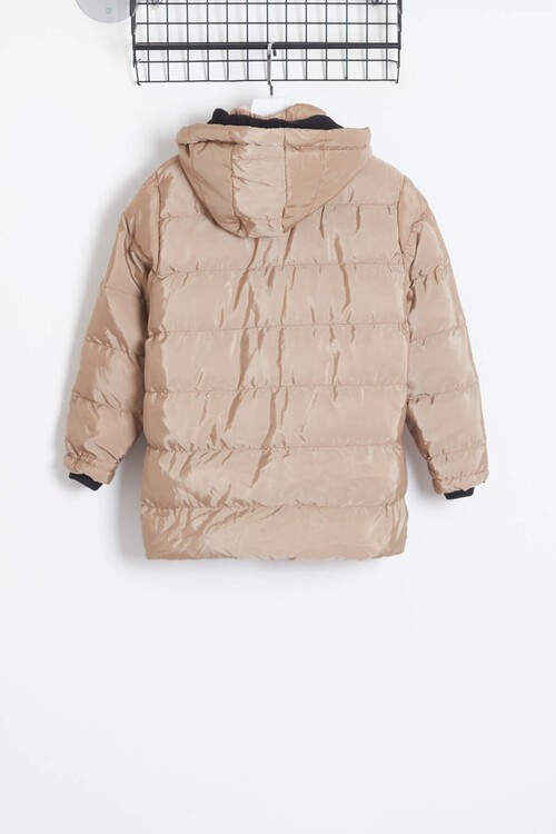 Erkek Çocuk Mont BLN Dream Baskılı Kapşonlu Şişme Mont 14541