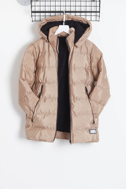 Erkek Çocuk Mont BLN Dream Baskılı Kapşonlu Şişme Mont 14541