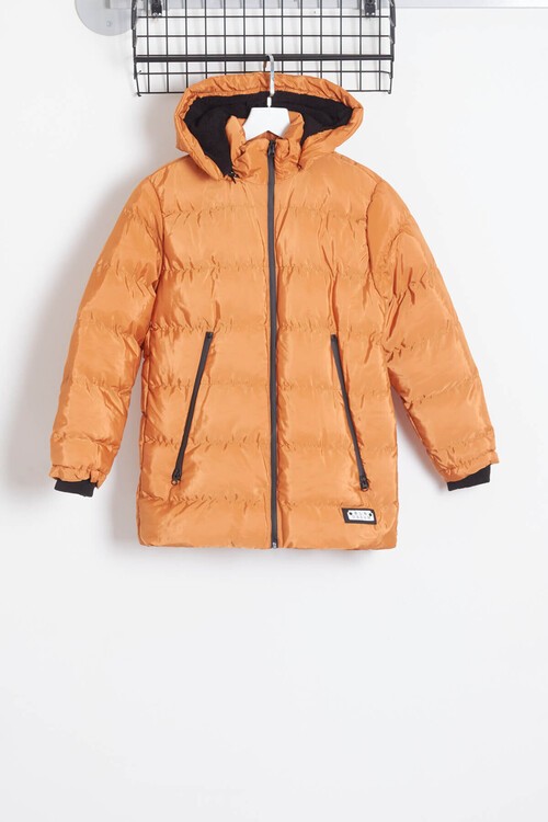 Erkek Çocuk Mont BLN Dream Baskılı Kapşonlu Şişme Mont 14541