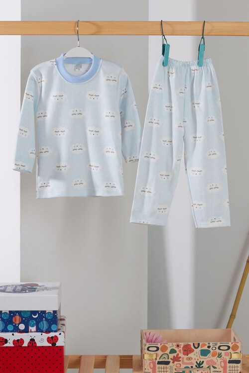 Erkek Çocuk Bulutlu Pijama Takımı 14493