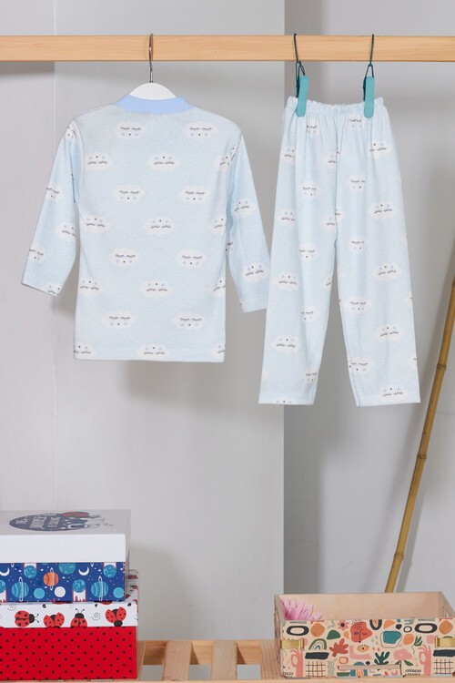 Erkek Çocuk Bulutlu Pijama Takımı 14493