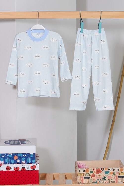 Erkek Çocuk Bulutlu Pijama Takımı 14493