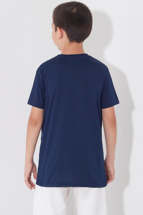 Erkek Çocuk Cepli Priority Baskılı Tshirt 8-13 Yaş 14016