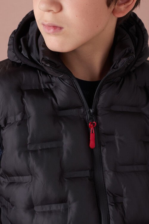 Erkek Çocuk Desenli Kapüşonlu Şişme Yelek 14582