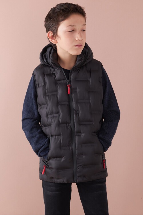 Erkek Çocuk Desenli Kapüşonlu Şişme Yelek 14582