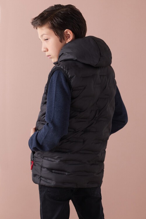 Erkek Çocuk Desenli Kapüşonlu Şişme Yelek 14582