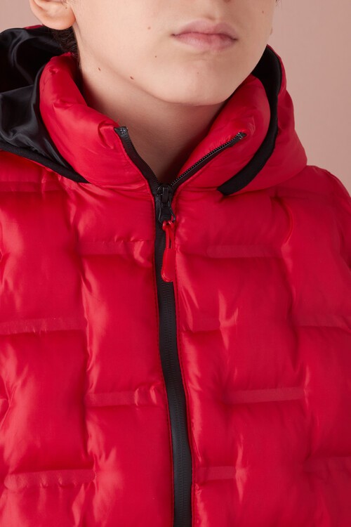 Erkek Çocuk Desenli Kapüşonlu Şişme Yelek 14582