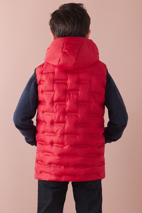 Erkek Çocuk Desenli Kapüşonlu Şişme Yelek 14582