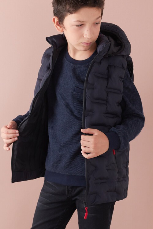 Erkek Çocuk Desenli Kapüşonlu Şişme Yelek 14582