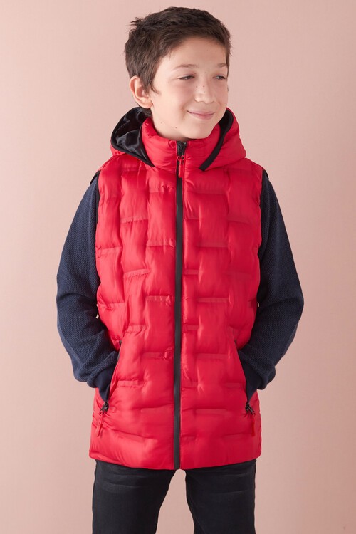 Erkek Çocuk Desenli Kapüşonlu Şişme Yelek 14582