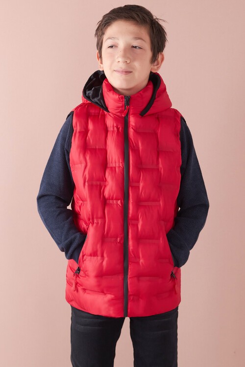 Erkek Çocuk Desenli Kapüşonlu Şişme Yelek 14582