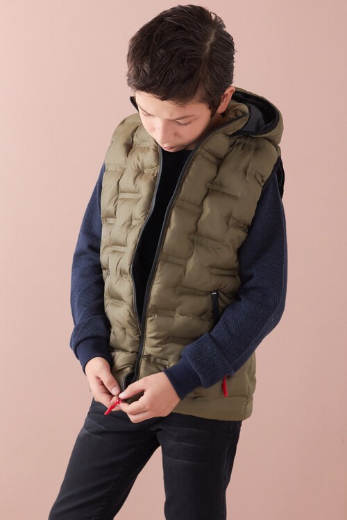 Erkek Çocuk Desenli Kapüşonlu Şişme Yelek 14582