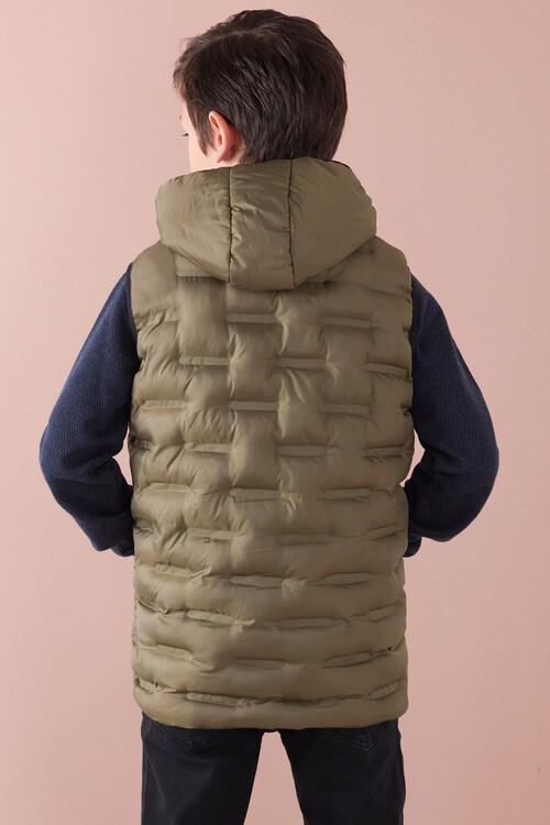 Erkek Çocuk Desenli Kapüşonlu Şişme Yelek 14582