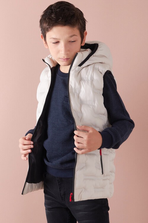 Erkek Çocuk Desenli Kapüşonlu Şişme Yelek 14582