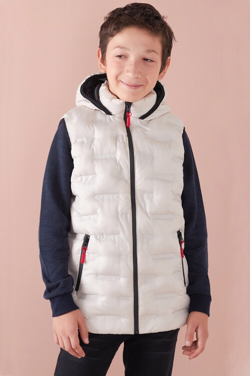 Erkek Çocuk Desenli Kapüşonlu Şişme Yelek 14582