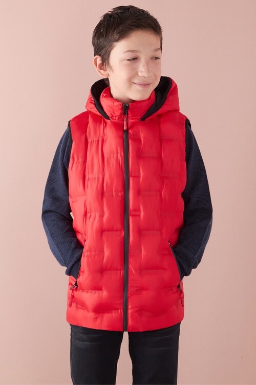 Erkek Çocuk Desenli Kapüşonlu Şişme Yelek 14582