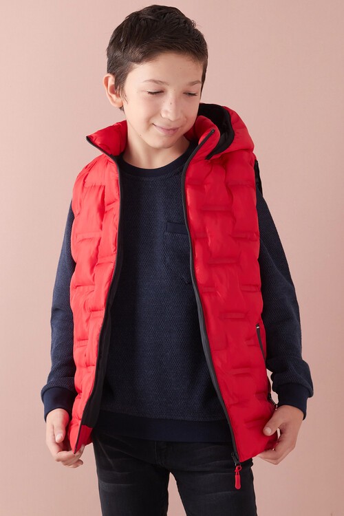 Erkek Çocuk Desenli Kapüşonlu Şişme Yelek 14582