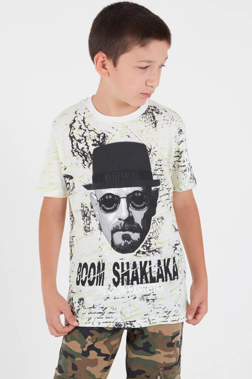 Erkek Çocuk Heisenberg Yazı Baskılı Tshirt 9-14 Yaş 14072