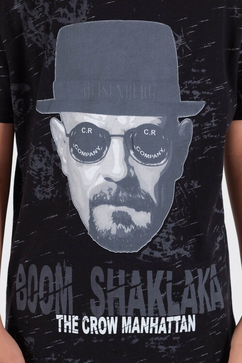 Erkek Çocuk Heisenberg Yazı Baskılı Tshirt 9-14 Yaş 14072