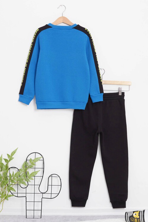 Erkek Çocuk Kaplan Baskılı Polarlı Eşofman Takım 14621