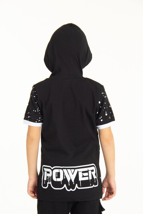 Erkek Çocuk Kapşonlu Tshirt 4-14 Yaş 14254