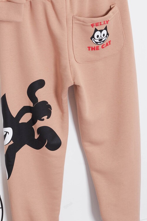 Erkek Çocuk Kedi Baskılı Lastikli Eşofman Takımı 14615