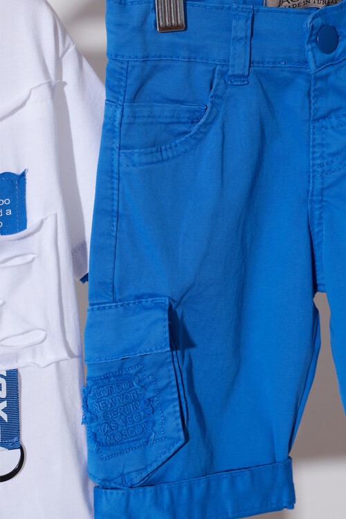 Erkek Çocuk Kesik Detaylı 2 li Takım 14106