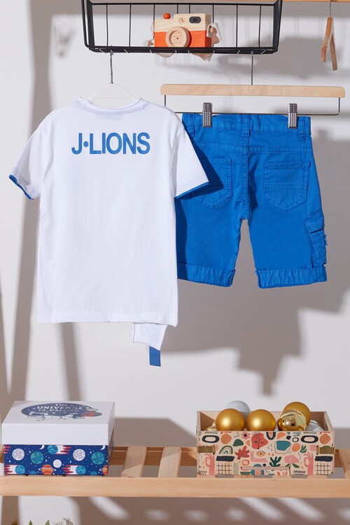 Erkek Çocuk Kesik Detaylı 2 li Takım 14106