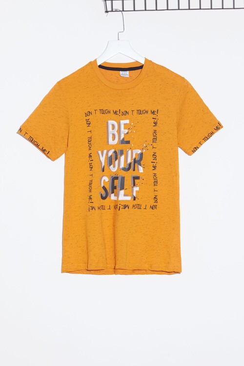 Erkek Çocuk Kılçıllı Baskılı Tshirt 9-14 Yaş 14101