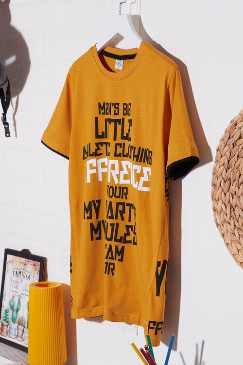 Erkek Çocuk Little Baskılı Tshirt 8-12 Yaş 14018