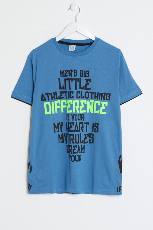 Erkek Çocuk Little Baskılı Tshirt 8-12 Yaş 14018