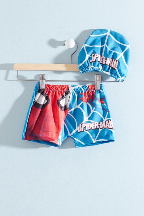 Erkek Çocuk Mavi Mayo ve Bone 14483