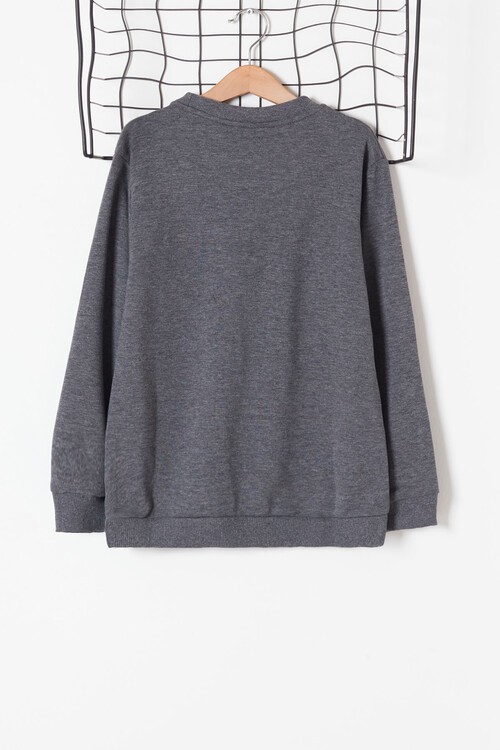 Erkek Çocuk Örümcek Baskılı Uzun Kol Sweatshirt  4-10Yaş 13360