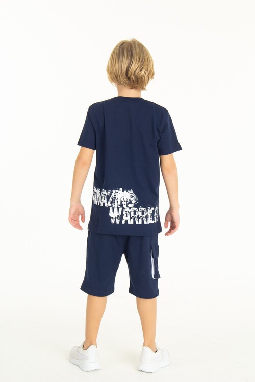 Erkek Çocuk Şortlu Takım Warrior Baskı 14527