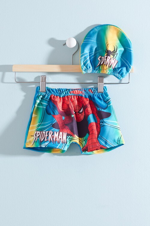 Erkek Çocuk Spider Baskılı Mayo ve Bone 14480