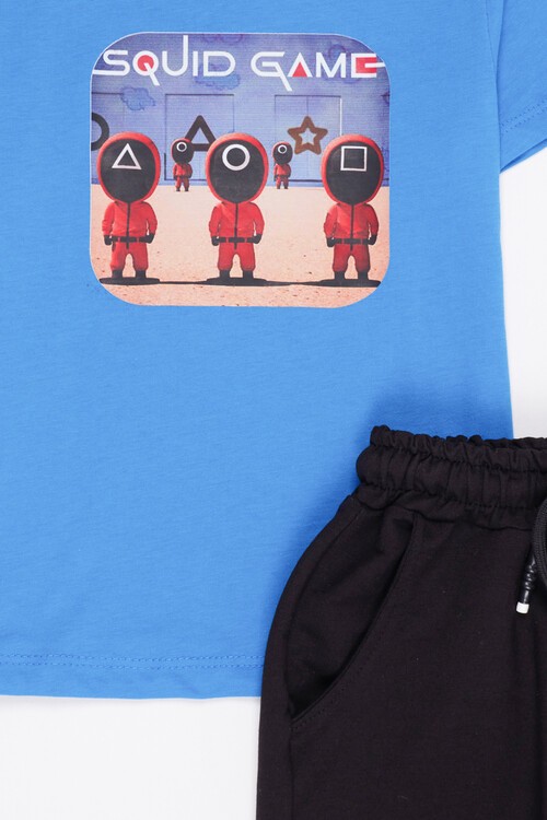 Erkek Çocuk Squid Game Baskı Yazlık Takım 1-8 Yaş 13809