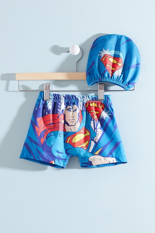 Erkek Çocuk Süper Kahramanlı Mayo ve Bone 14479