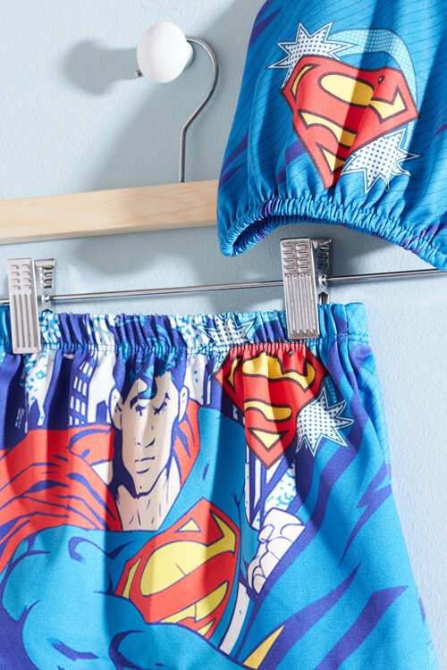 Erkek Çocuk Süper Kahramanlı Mayo ve Bone 14479