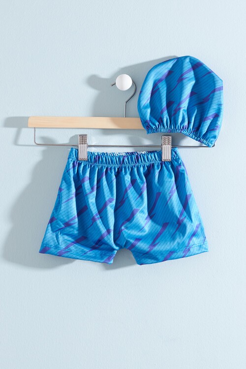 Erkek Çocuk Süper Kahramanlı Mayo ve Bone 14479