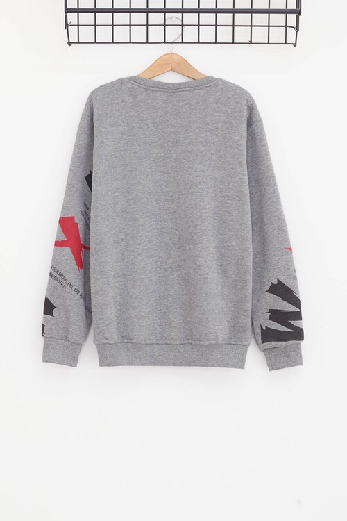 Erkek Çocuk WXM Yazı Baskılı Sweatshirt 14154
