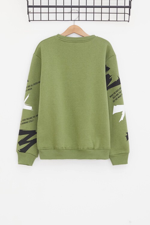 Erkek Çocuk WXM Yazı Baskılı Sweatshirt 14154