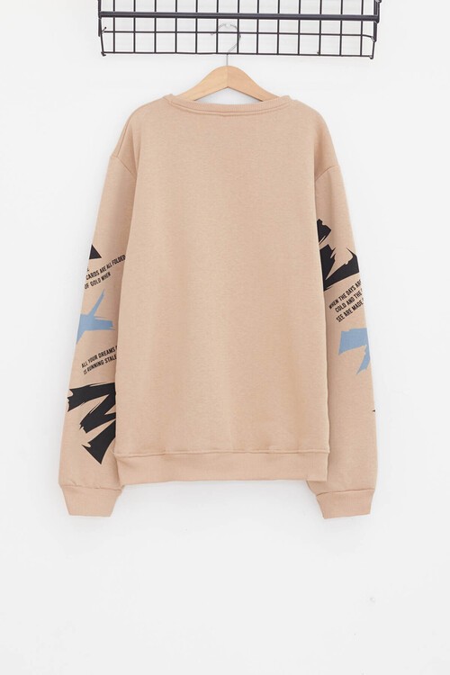 Erkek Çocuk WXM Yazı Baskılı Sweatshirt 14154