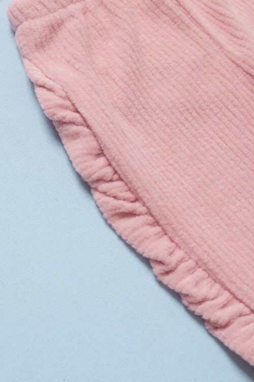 Kız Bebek Ayıcık Nakışlı Peluş Yelekli 3lü Eşofman Takımı 14579