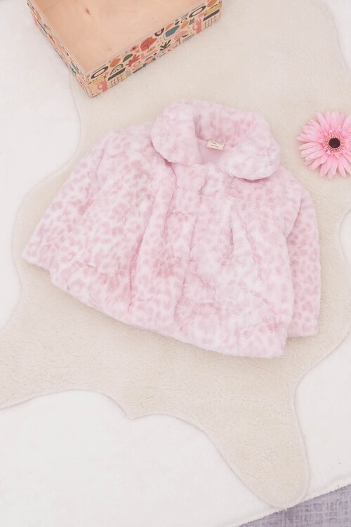 Kız Bebek Leoparlı Kürk Mont 14600
