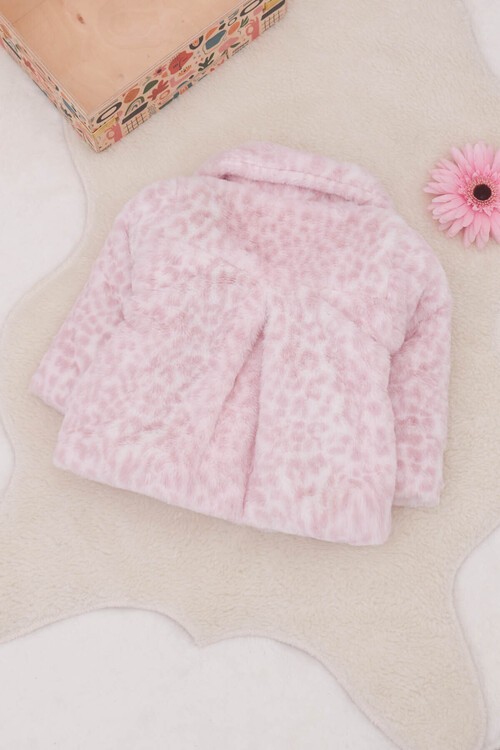 Kız Bebek Leoparlı Kürk Mont 14600