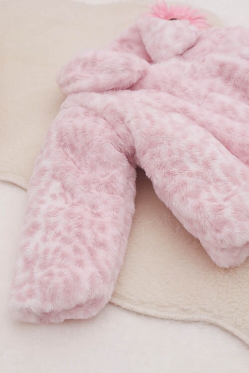 Kız Bebek Leoparlı Kürk Mont 14600